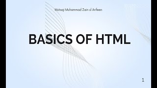 HTML BASICS VID 1