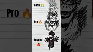 Drawing Ryuk 🔥#shorts #trending #sketch #drawing #art #deathnote #kira #lightyagami #ryuk #shinigami