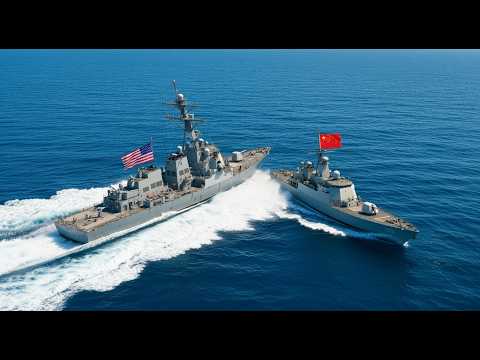 When Chinese Destroyer is TOO Close to U.S. Warship