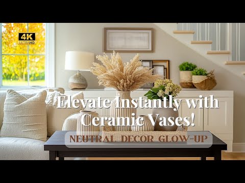 🌷Neutral Decor Glow-Up : Easy Ways to Instantly Elevate with Ceramic Vases 🏺🌙