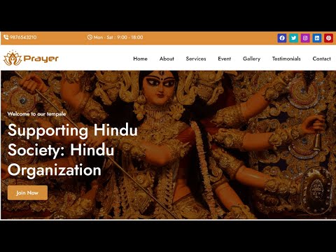 Hindu Religious NGO Website Design | Responsive Hindu Organization Site Design #websitedesign