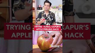 How to EASILY peel off apple? #applehack #shorts