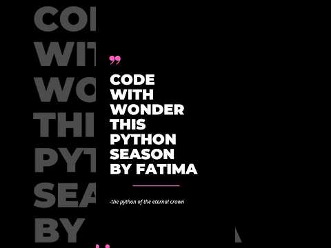 "Fatima Qureshi brings Python alive! 🐍 #Code #Python #TechTips"