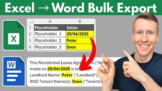 How to Automatically Create Word and PDF Documents from Excel Data (No Coding Required)