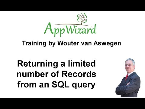 AppWizard - Returning a limited number of Records from an SQL query