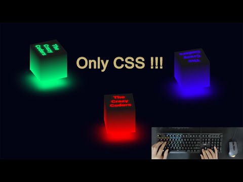 ASMR Programming - Glowing Cube with CSS - No Talking