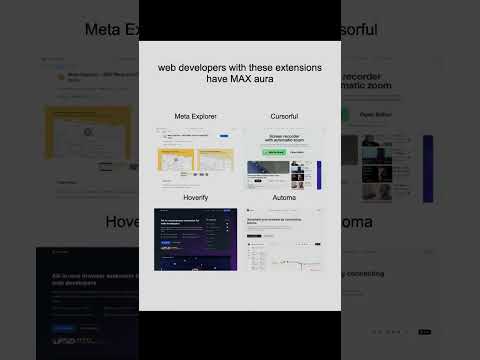 web developer with these extensions have MAX aura. #webdev #webdevtools #frontenddeveloper #devtips