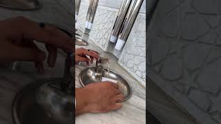 Sipping from the source of purity and history - Zamzam water, straight from the tap! #rabiulawal