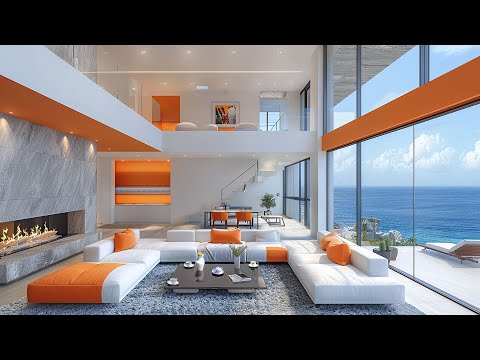 Cozy Luxury Apartment Ambience with Jazz Symphony 🎷Luxury Sunset Retreat | Saxophone Music for Relax