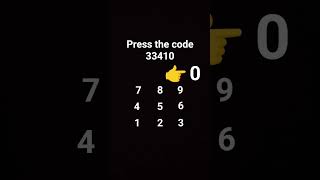 Press the code for good luck....