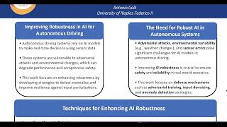 Robustness and Verification Techniques with AI model for Autonomous Vehicles (Galli, Spoke 3)