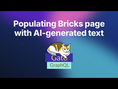 Populate Bricks page with Claude-generated text