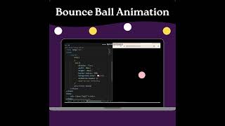 Bounce Ball Animation in 30s 😅 #zaintech #coding #cssanimation #csshovereffect #css3course #css3