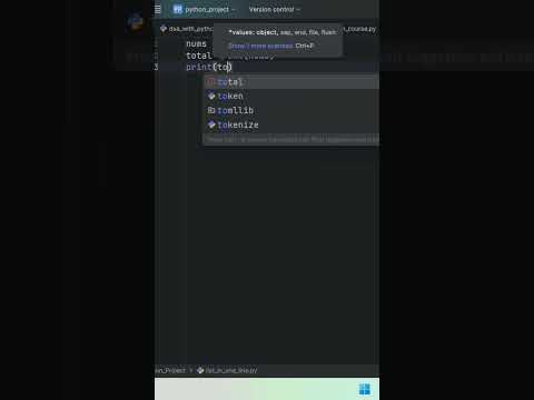 Sum a List in Python in ONE LINE! 🚀 | Master of Data Science #Shorts