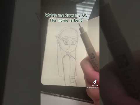 Drawing my OC Lena for the third time #originalcharacterdesign #oc #short