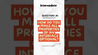 How Do You Make All Properties of an Interface Optional in TypeScript? #shorts #ytshorts