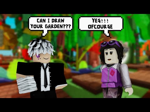 Drawing Strangers Gardens in Grow A Garden Roblox | Painting Beautiful Gardens in Grow A Garden