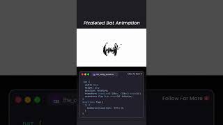 Pixelated Bat Animation 🦇 | Amazing CSS Animation Tutorial | Web Dev Magic