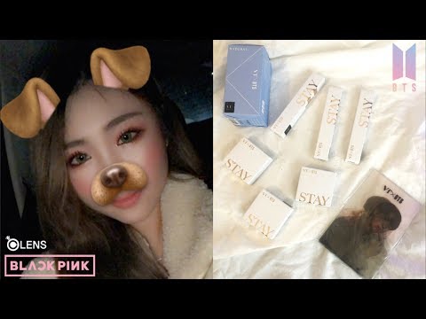 Trying BTS Makeup & Blackpink Contact Lens ✨Olens & VT Cosmetics First Impression Review