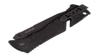 SOG Specialty Knives 3.5 Inch TiNi Finish Flash II Tanto Straight Edge Fold