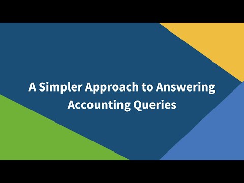 A Simpler Approach To Answering Accounting Queries