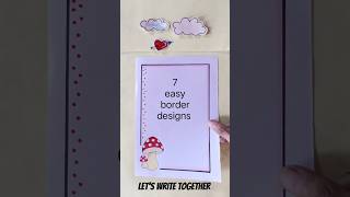 7 easy line border designs PROJECT WORK DESIGNS/CORNER AND SIDE BORDER DESIGN /BORDER DESIGNS/