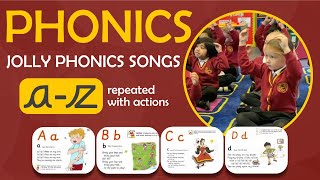 All Jolly Phonics Songs a-z | Repeated with Actions | Alphabetical Order | Belgrave Phonics
