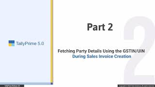 How to Fetch Party Details Using GSTIN/UIN During Voucher Creation  ||  TallyHelp