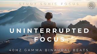 Mountain of Focus | 34Hz Binaural Beats for Study Power | Beta Wave Frequency Deep Focus and Work