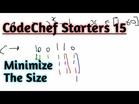 MINSZ | Minimise the Size | CodeChef Starters 15 | Bitmasking | div2 | div3