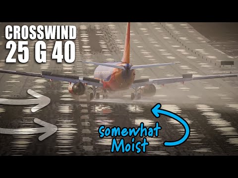 Horrific Beauty of a Wet & Wild Crosswind Landing!