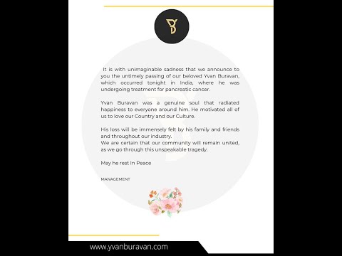 IN LOVING MEMORY OF YVAN BURAVAN
