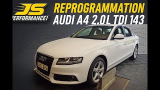 Reprogrammation moteur Audi A4 B8 2L TDI 143chx by JS PERFORMANCE