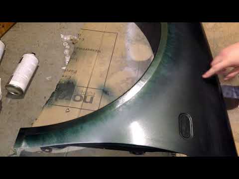 HOW TO SPRAYPAINT A CAR FENDER AT HOME