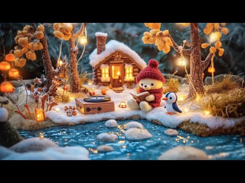 Warm Winter Study Space — Soft Snowy Lofi Jazz for Focus