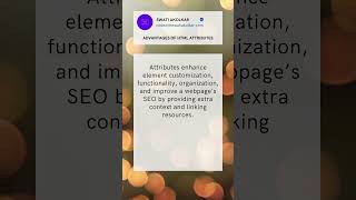 Advantages of HTML Attributes #html #css #javascript  #coding #shorts