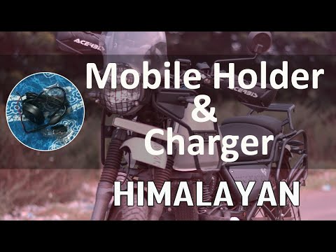 How to install mobile holder & charger on Royal Enfield Himalayan | Best mobile charger for bike