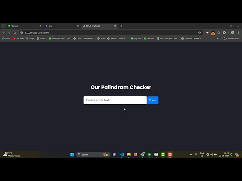 #javascript  build a  palindrome Checker