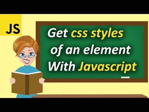 Get Css Styles Of An Element With Javascript