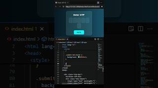 Simple Secure Sleek  OTP Form with Pure HTML & CSS #short #coding #webdevelopment #shortsfeed #fyp