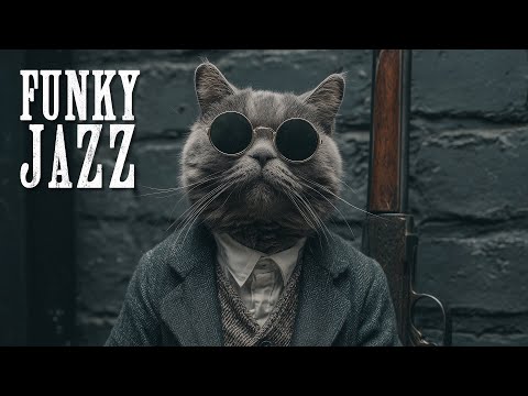 Funky Jazz Vibes: Cool Cat in Style with a Retro Twist 🎷