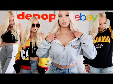 Depop & Ebay Try-On Haul | Thrifting Online For Vintage, Upcycled, & Second Hand Pieces