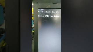 lenovo thinkpad l412 error 0210: Stuck key 36 #short #shorts #msiinfotech
