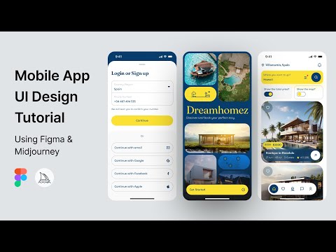 Mobile App UI Design Tutorial using Figma & Midjourney