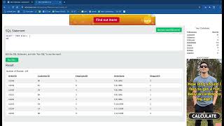 SQL Challenges - W3Schools
