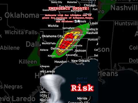 EMERGENCY UPDATE! Moderate risk for tornados now in place for 4/4!!🌪️#tornado #spc #weather