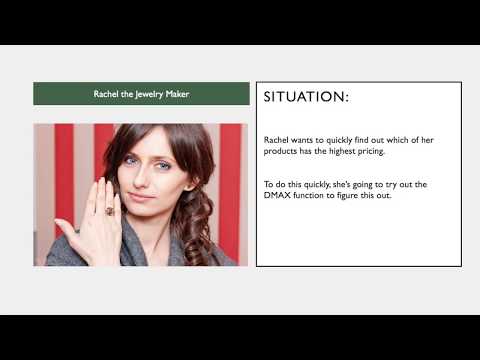 Learn to Use the DMAX Function with Rachel the Jewelry Maker