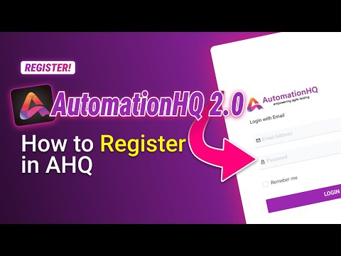 How to Register and Reset Password in AHQ