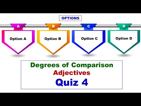 English Grammar Quiz /Adjectives - Degrees of comparison/30 Questions/Class 6 - 10 /IELTS /SAT
