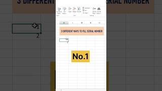 Fill serial numbers in excel ✅ #excel #exceltips #exceltricks #tipsandtricks #viral